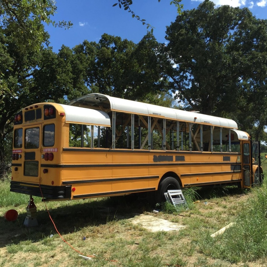 Man turns school bus into tiny home, Michael Talley, Tiny Homes, Home Transformations