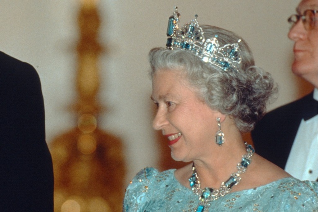 The Brazilian Aquamarine Parure Tiara Queen Elizabeth II 