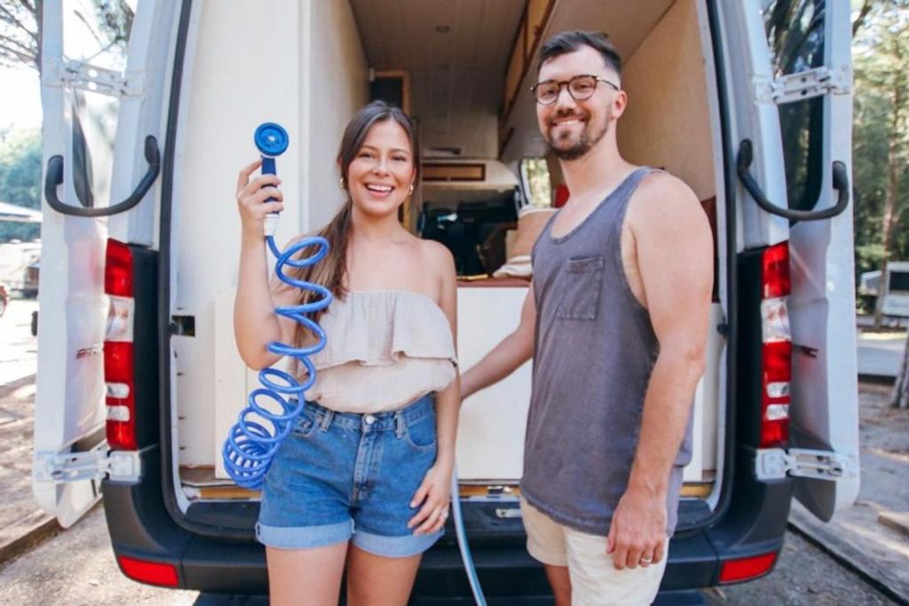 DIY couple transforms van