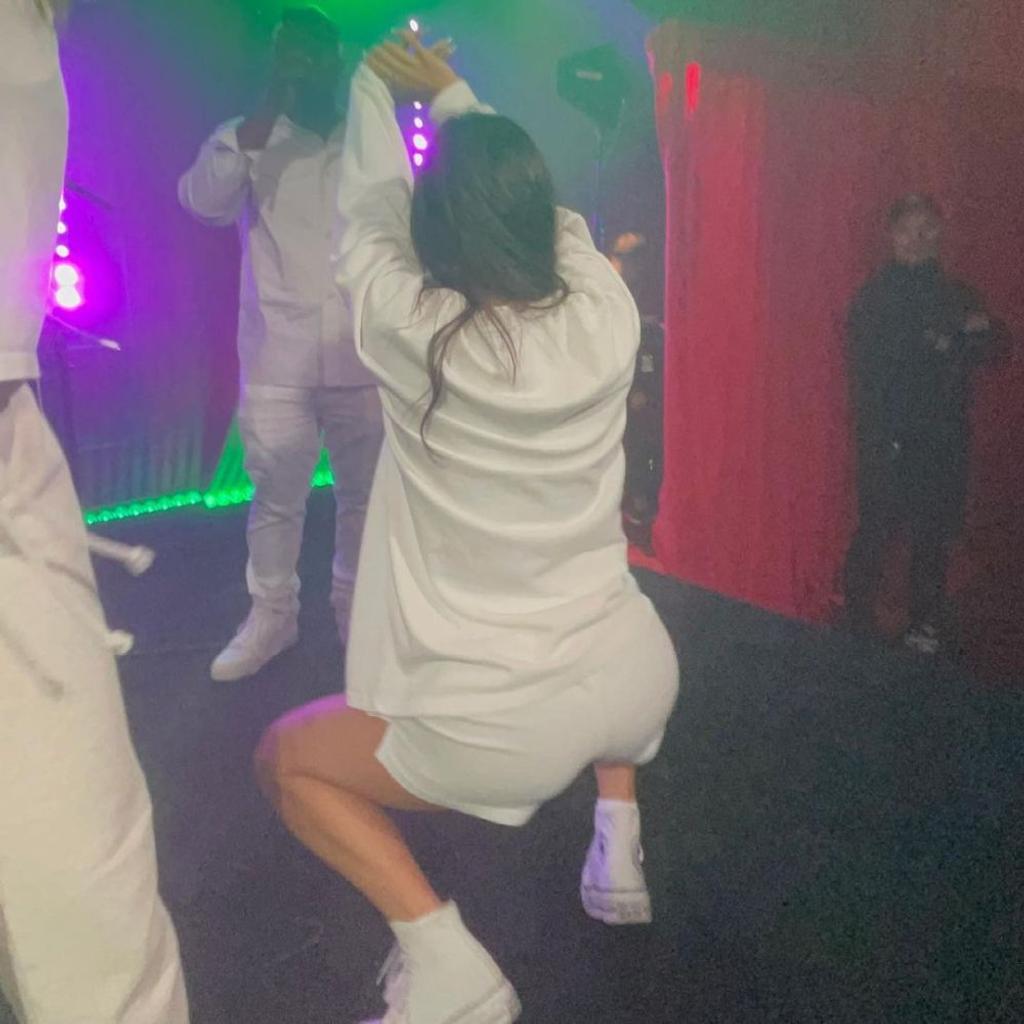charli twerking white party