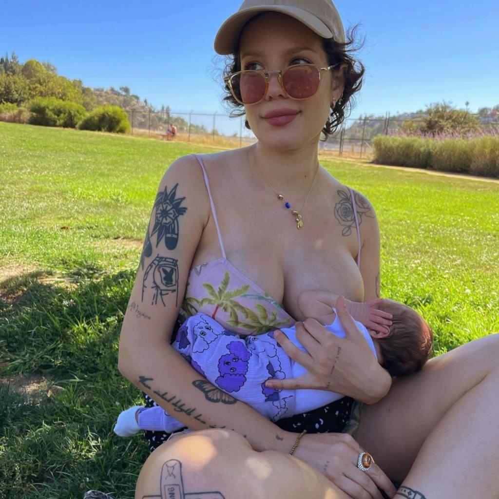 Halsey Ender baby breastfeeding