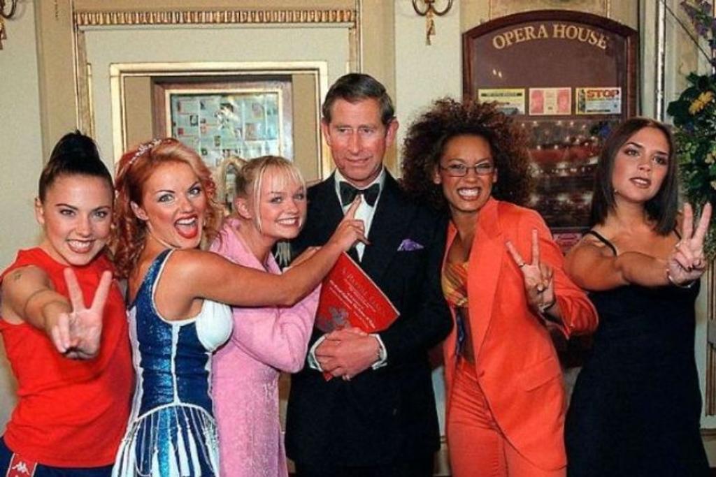 Spice Girls with Prince Charles