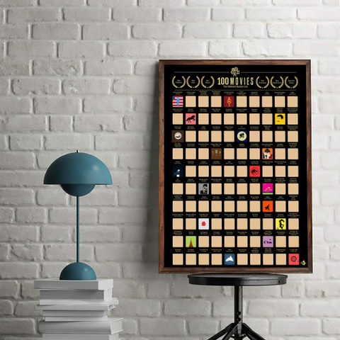 100 Movies Scratch Off Poster