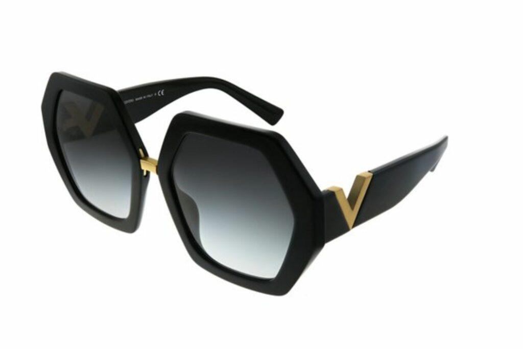 Valentino Sunglasses Black Frame, Grey-Black Lenses