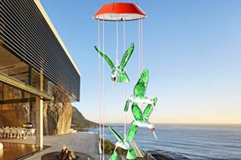 Hummingbird Gift Solar Wind Chimes