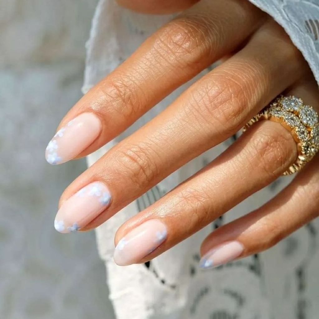 Wedding Dress Nails Simple