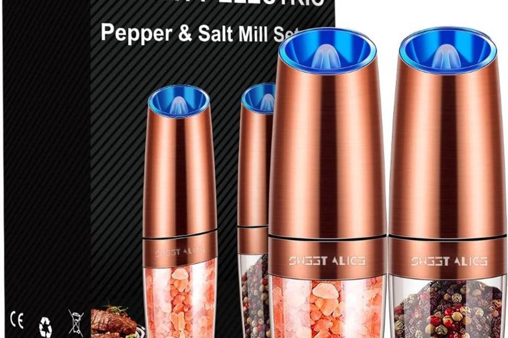 Gravity Electric Pepper and Salt Grinder Set