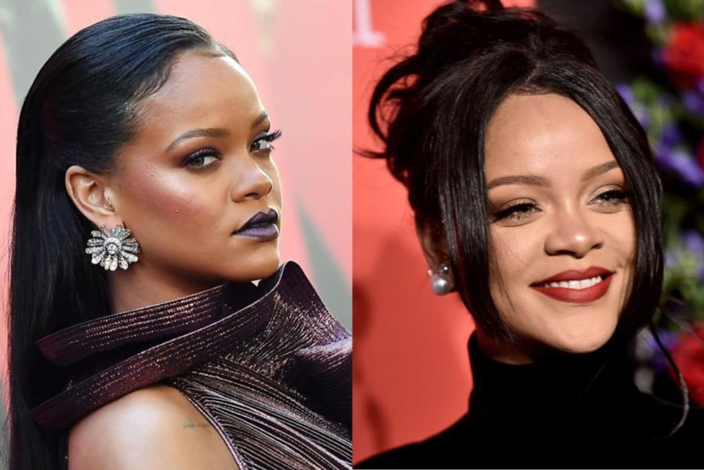 celebrities smiling Rihanna transformation