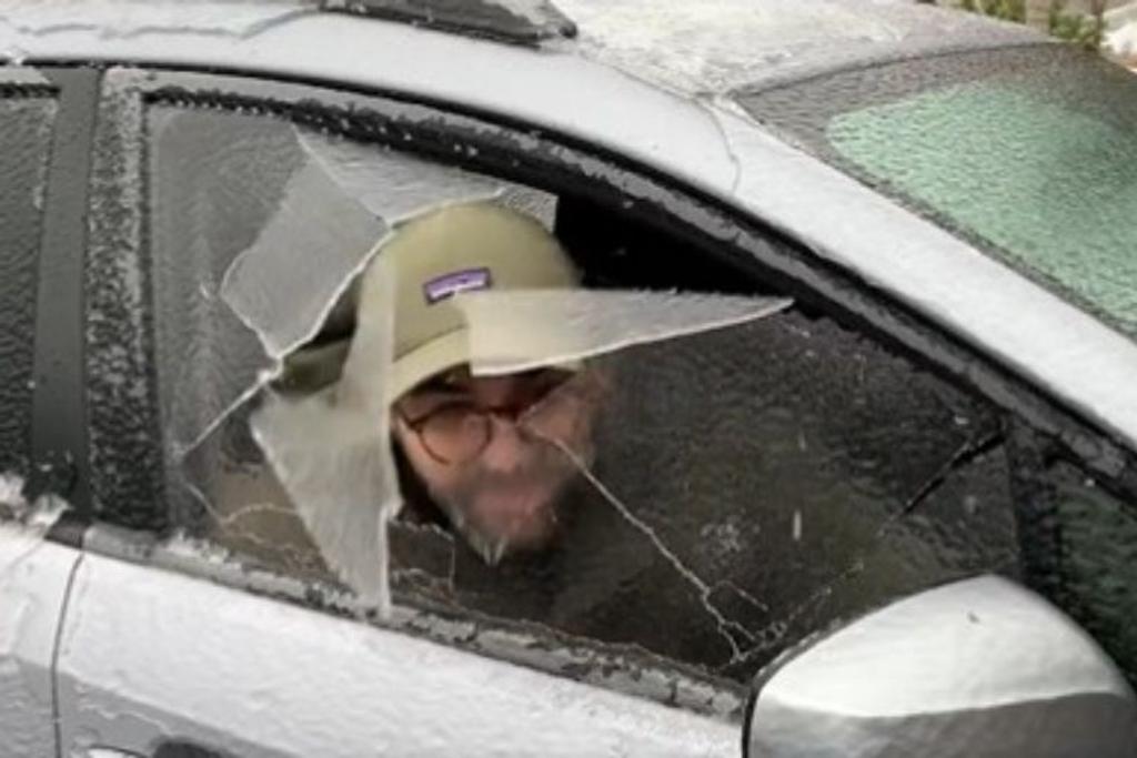 frozen window driving safety