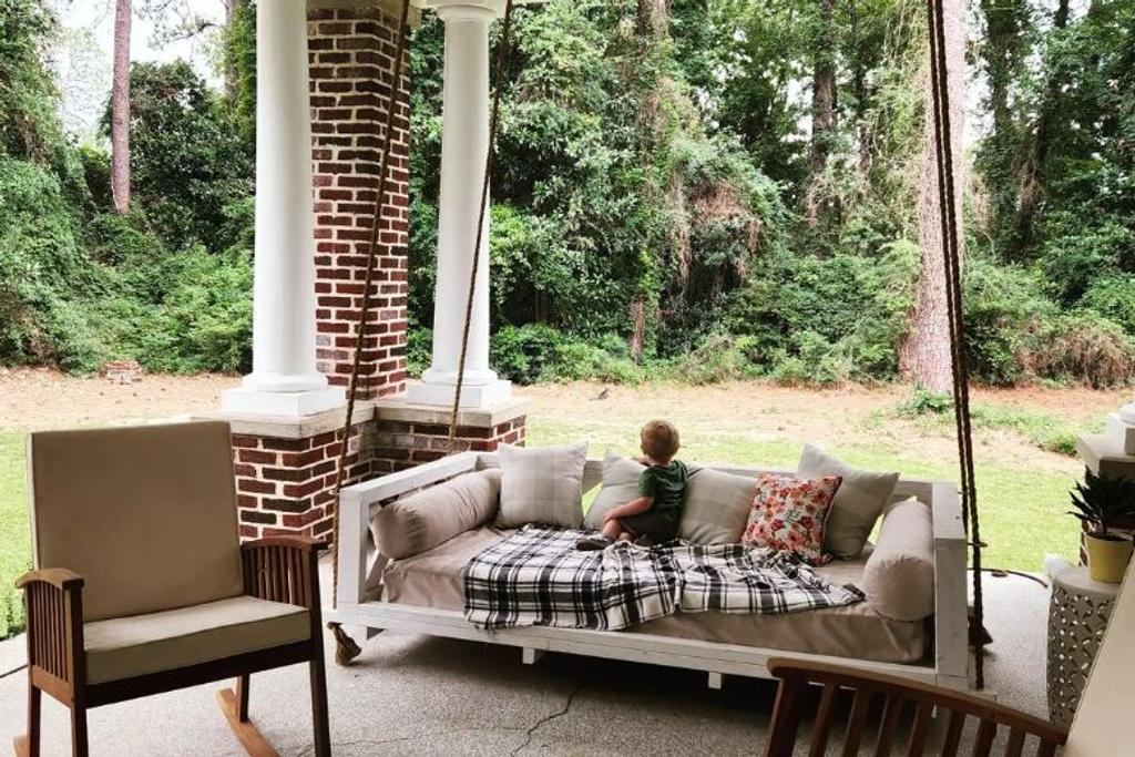 outdoor lounge porch transformation